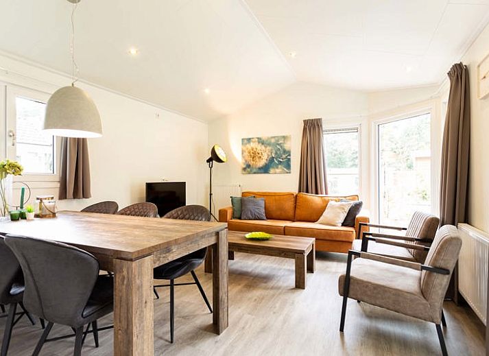 Grundriss von Ferox XL 5 Personen, einem Ferienhaus in Beekbergen, Veluwe, Gelderland, mit moderner Aufteilung und grosszuegiger Veranda.