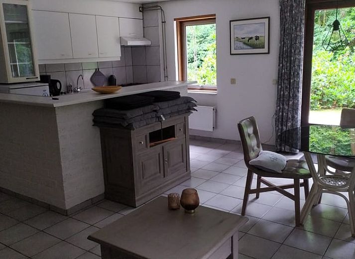 Geniessen Sie den sonnigen Garten und die Terrasse beim Ferienhaus in Beekbergen, einer charmanten Ferienunterkunft in der Region Veluwe in Gelderland.