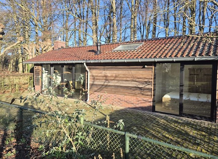 Gemuetliches Ferienhaus in Harskamp, Veluwe, umgeben von Natur und Blumenpracht, ideal fuer einen entspannten Aufenthalt in Gelderland.