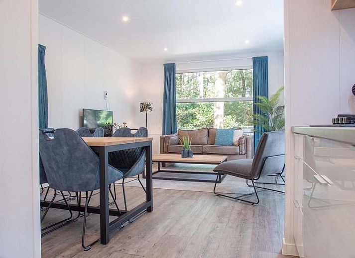 Plattegrond van Module Flat Roof 4 personen in Ede, Veluwe, Gelderland, toont indeling van het vakantiehuis.