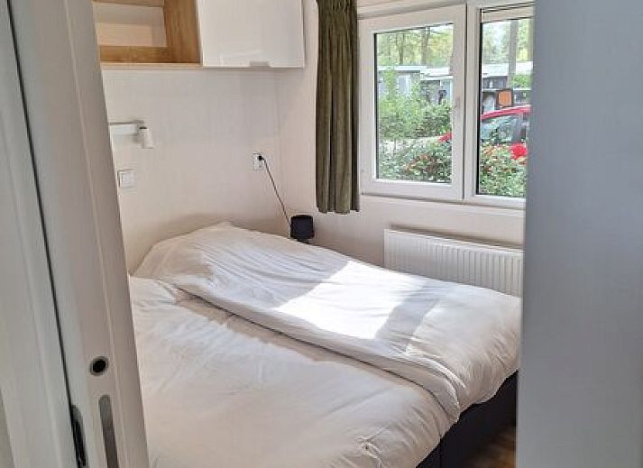 Plattegrond van Module Flat Roof 4 personen in Ede, Veluwe, Gelderland, toont indeling van het vakantiehuis.