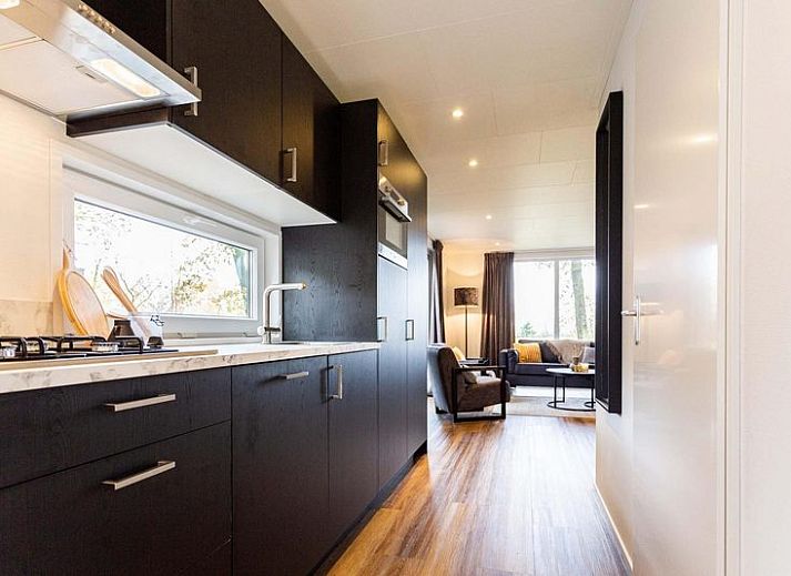 Modul Holz 4 Personen Wellness in Ede, Veluwe, Ferienwohnung mit Whirlpool, umgeben von Natur.