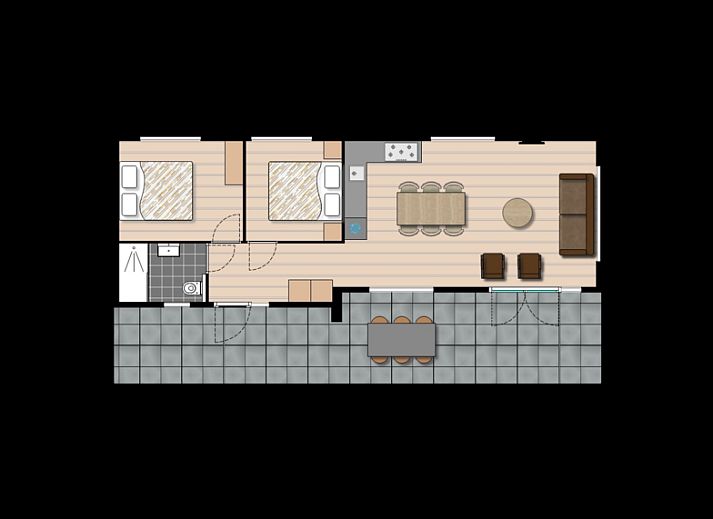 Module Special 4 persons Wellness with hot tub in Ede, Veluwe, vacation home surrounded by nature.