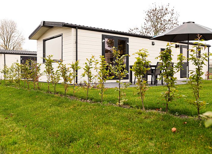 Stylish kitchen in Luna vacation home, Ede, Veluwe, with wooden cabinets and appliances.