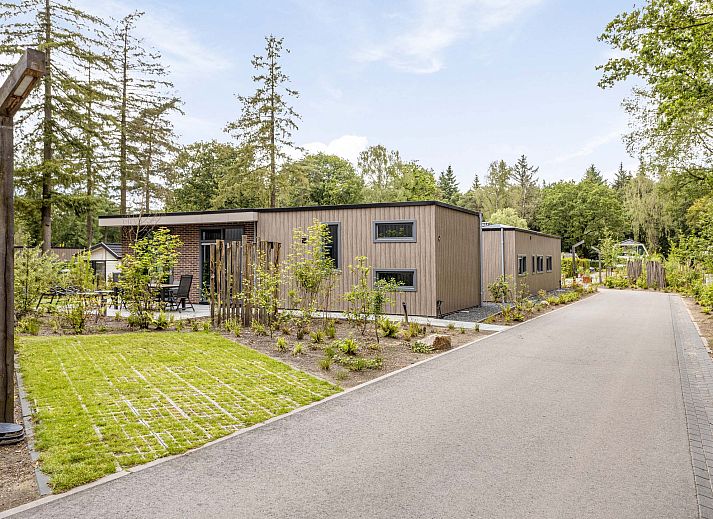 Relax on the terrace of Module Limited Edition, located in the natural surroundings of Ede, Veluwe, Gelderland.