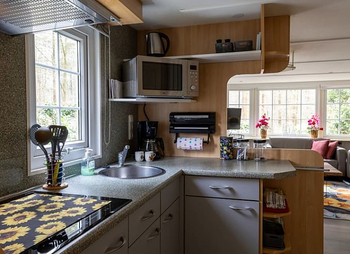 Bright living space in Holiday Home in Emst, Gelderland, with comfortable sofas.