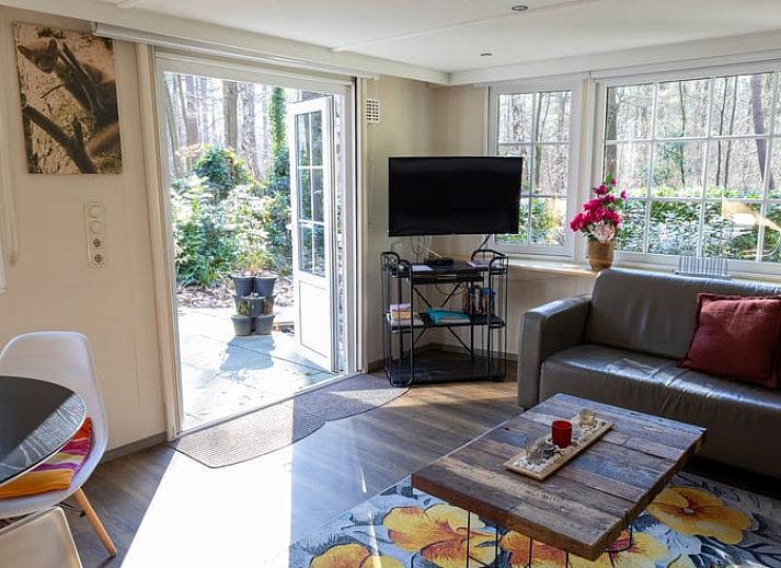 Bright living space in Holiday Home in Emst, Gelderland, with comfortable sofas.