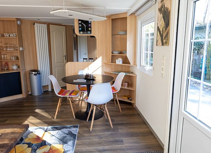 Attractive sitting area in Holiday Home in Emst, Veluwe, with colorful rug.