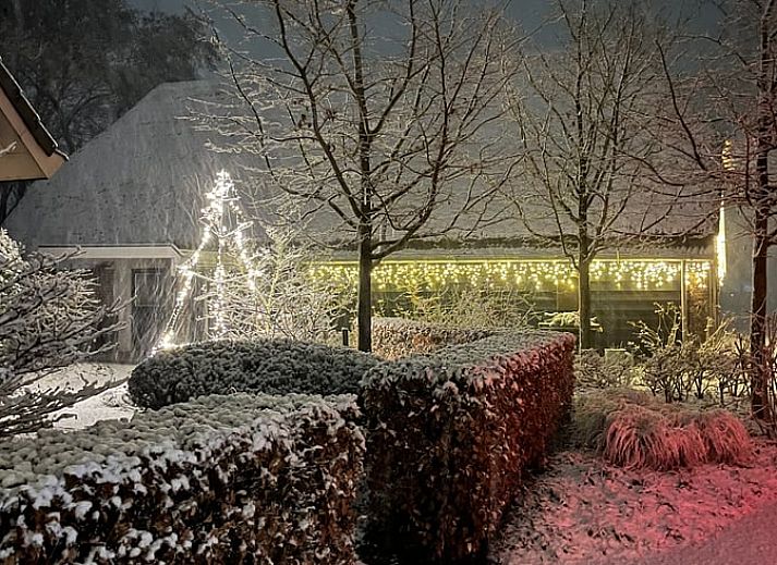 Stijlvolle eetruimte in Vakantiehuisje in Emst met uitzicht op de natuur, Veluwe, Gelderland.