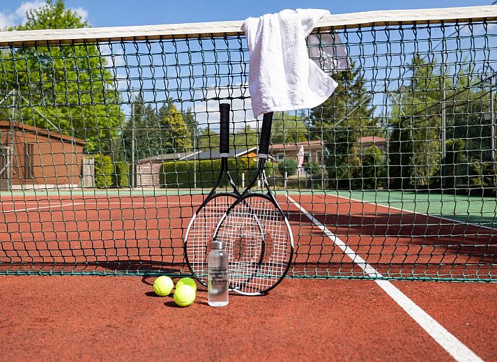 Helles Wohnzimmer der Tiny Lodge in Harderwijk, Veluwe, Gelderland mit gemuetlicher Sitzecke und Essbereich.