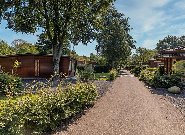 Veluwe Lodge in Harderwijk, Gelderland with spacious veranda and green surroundings
