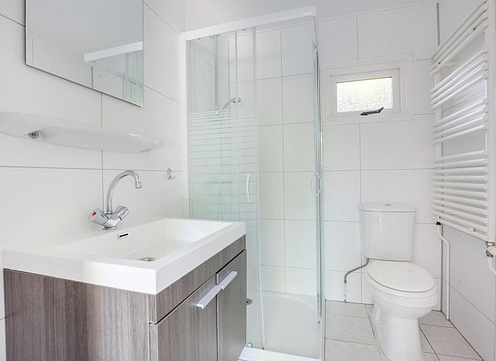 Terrace with seating at Cozy Lodge vacation home in Harderwijk, Veluwe, Gelderland.