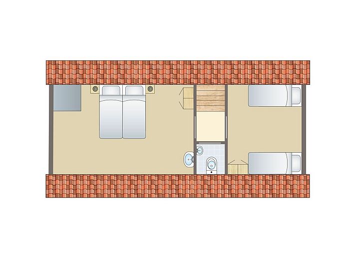 Miggelenberg 6-persoons bungalow 6CE1 in Hoenderloo met terras en omringd door de Veluwse bossen.