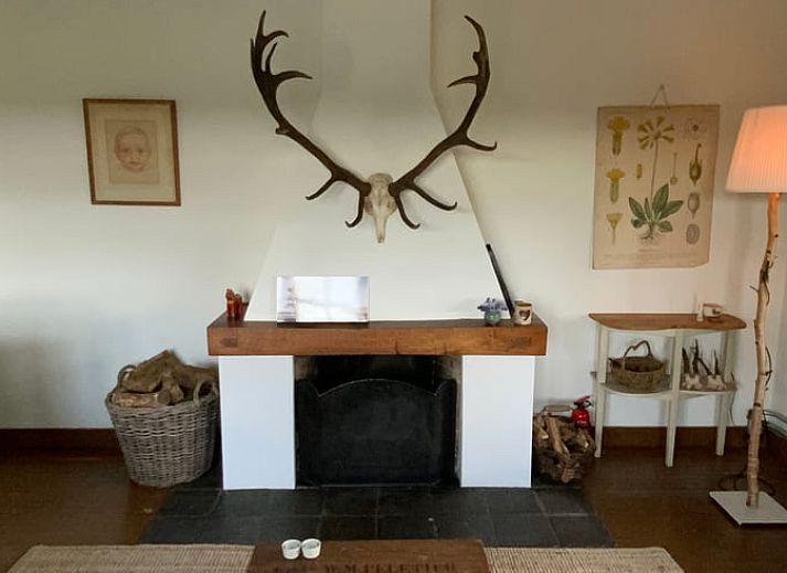 Blick ueber die Felder von der Terrasse des Huisje in Hoenderloo, Ferienhaus in Gelderland.