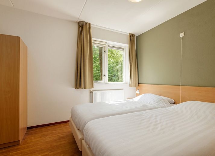 Spacious living room of Bosvilla 6-7 in Hoenderloo, Veluwe, with modern decor and lots of light.