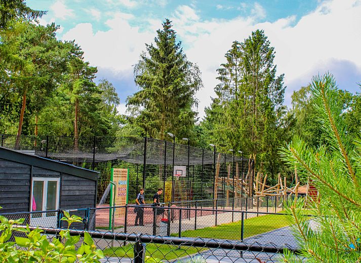 Stijlvolle binnenruimte van Vakantiehuis Tiny House in Hoenderloo, Veluwe met comfortabele zithoek.