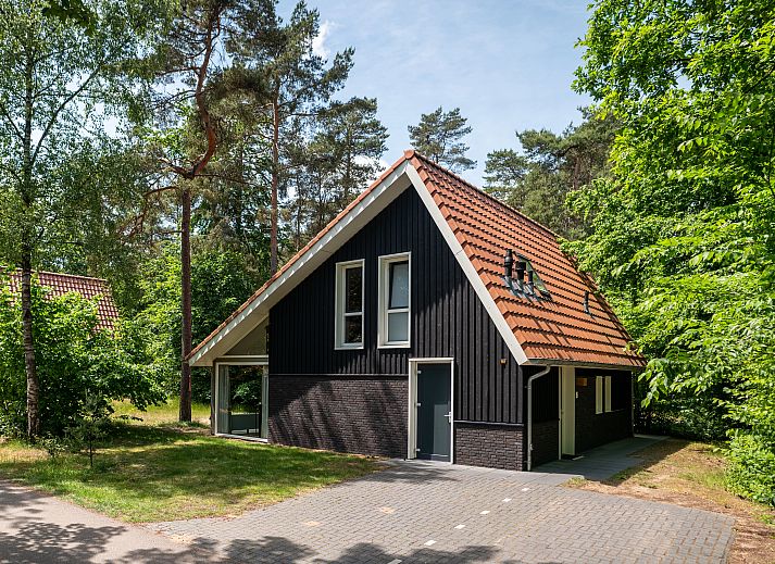 Spacious living room of Miggelenberg bungalow in Hoenderloo, Veluwe, Gelderland with lots of light.