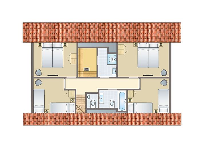 Miggelenberg Bungalow in Hoenderloo, Veluwe mit grosser Veranda und gruener Umgebung.
