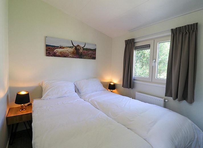 Side view of Holiday home Heidehoeve comfort with spacious outdoor area in Hoenderloo, Veluwe, Gelderland.