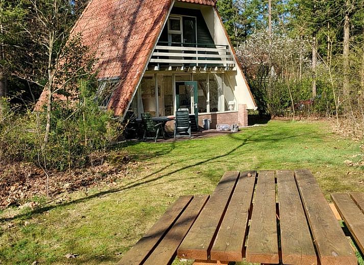 Huisje in Elspeet, vakantiehuis in de Veluwe, Gelderland, omringd door weelderig groen en natuur.