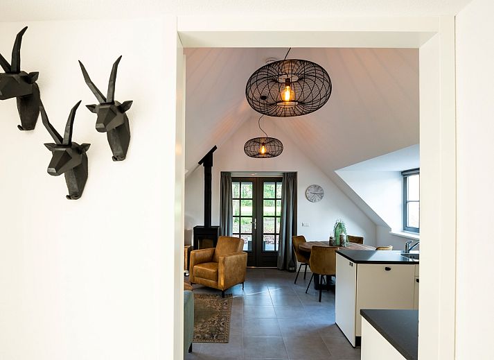 Rueckansicht des Ferienhauses Sprielderbosch 31 Lindenhorst, umgeben von Natur in Putten, Veluwe.