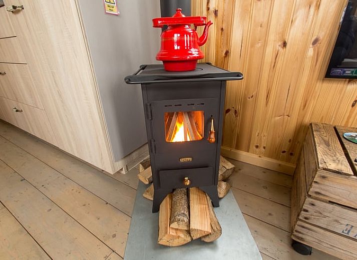 Outdoor area with picnic table at Holiday home in Wezep/Oldebroek, surrounded by nature on the Veluwe.