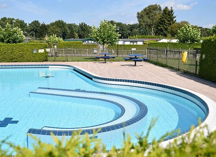 Schwimmbad im Ferienhaus Recreatiepark De Boshoek, Voorthuizen, Veluwe fuer Entspannung in der Natur.