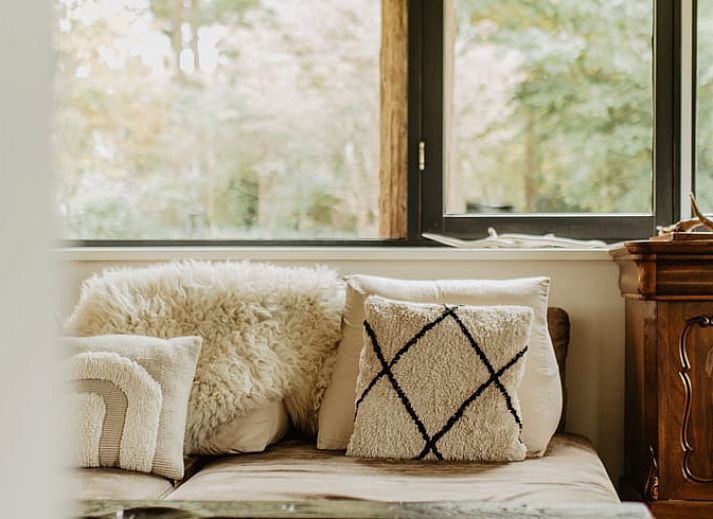 Komfortables Schlafzimmer im Ferienhaus in Vaassen, Veluwe, Gelderland, mit moderner Einrichtung.
