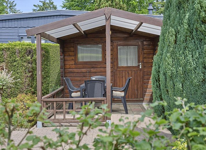 Gezellige zithoek in vakantiehuis Hermelijn, Hulshorst, Veluwe met comfortabele bank.