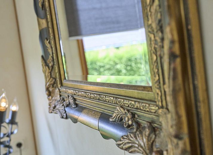 Ruime woonkamer van vakantiehuis Hermelijn in Hulshorst, Veluwe met veel lichtinval.