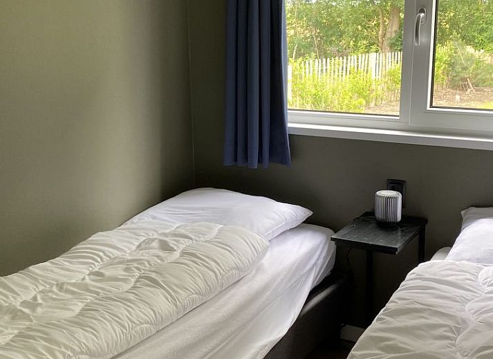 Gezellige woonkamer in Vakantiehuis Hackfort 6, Hulshorst, Veluwe met moderne inrichting.