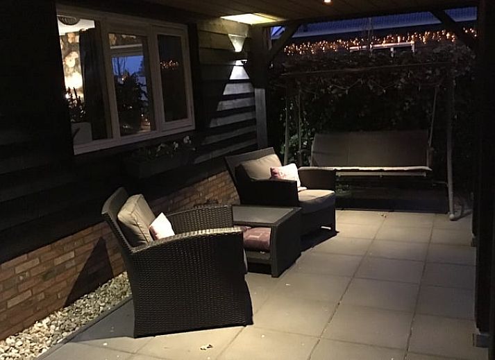 Sonnenaufgang von der Veranda des Ferienhauses in Hulshorst, Veluwe.