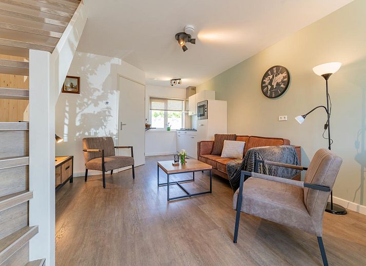 Lichte slaapkamer in Tiny Koolmees vakantiehuis in Hulshorst, Veluwe.