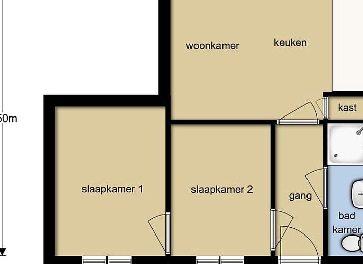 Gezellige woonkamer in Vakantiehuis in Otterlo, Veluwe, met comfortabele zitruimte en raam met uitzicht.