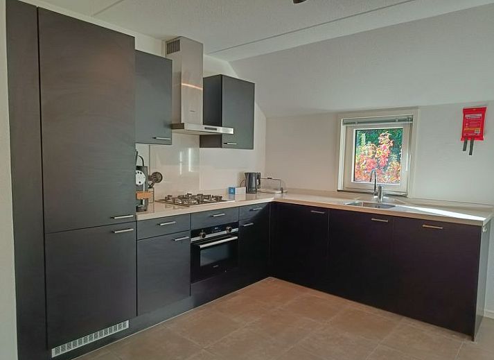 Vakantiehuis Geheim van Otterlo 6 in Otterlo, Veluwe, Gelderland met charmante voorgevel omgeven door groen.