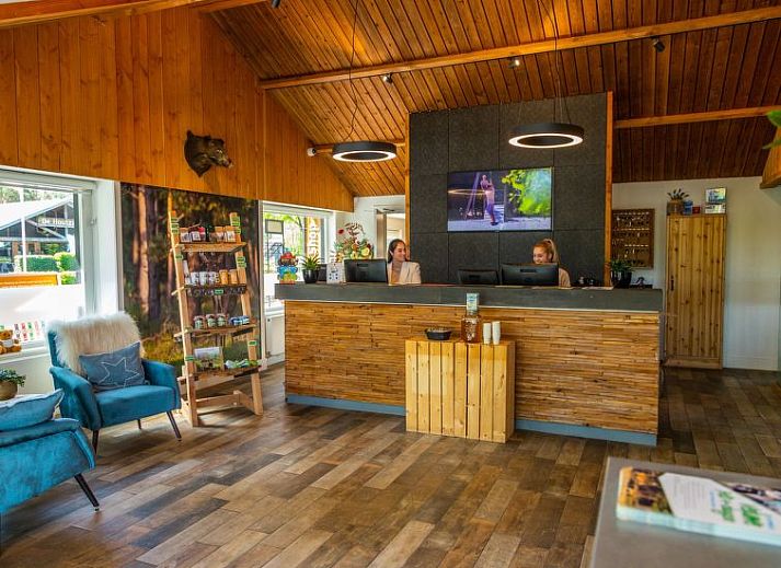 Eetkamer en keuken in Vakantiehuis Pavilion Hottub 4, Otterlo, Veluwe, ideaal voor gezellige maaltijden.
