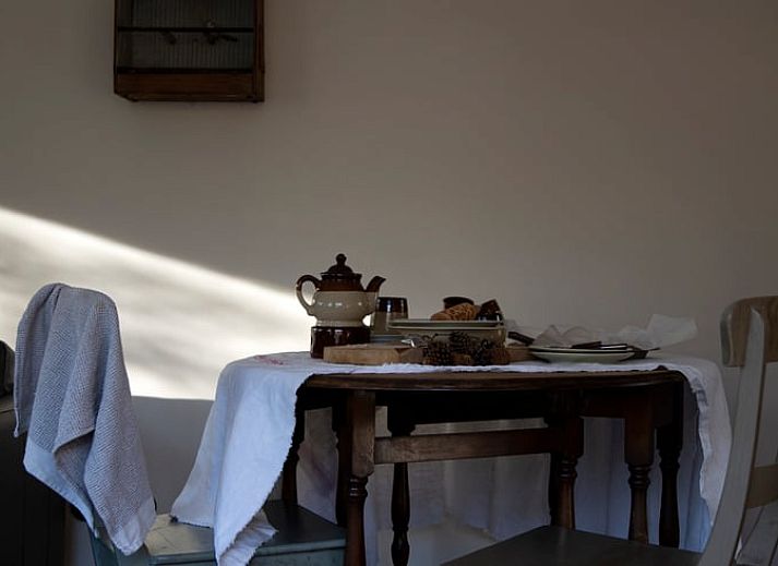 Das Ferienhaus in Otterlo liegt inmitten von Herbstlaub und bietet ein ruhiges Naturerlebnis an der Veluwe in Gelderland.