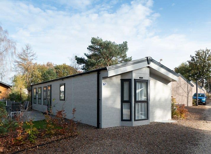 Berkel 2+2 Ferienhaus in Otterlo, Veluwe, Gelderland, mit sonniger Terrasse und umgeben von Natur.