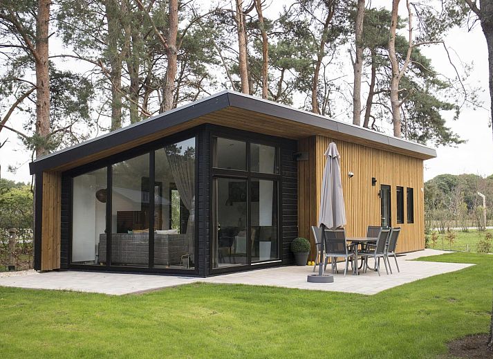 Pavilion 6 vacation home in Otterlo, Veluwe with modern veranda and terrace, surrounded by beautiful nature in Gelderland.