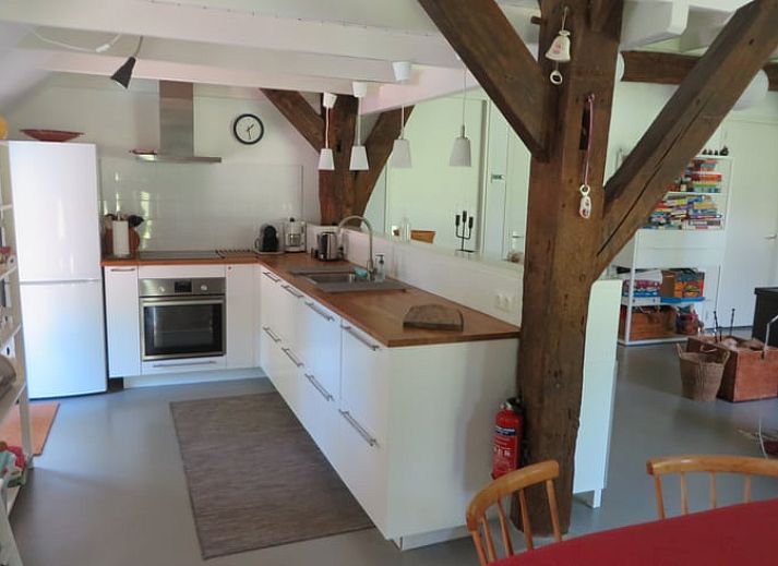 Vakantiehuis in Epe op de Veluwe, Gelderland, met rieten dak en kleurrijke tuin, ideaal voor natuurliefhebbers.