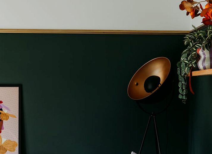 Bright bedroom in Holiday Home in Nunspeet, Veluwe, with a comfortable double bed and modern furnishings.