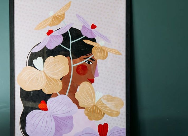 Bright bedroom in Holiday Home in Nunspeet, Veluwe, with a comfortable double bed and modern furnishings.