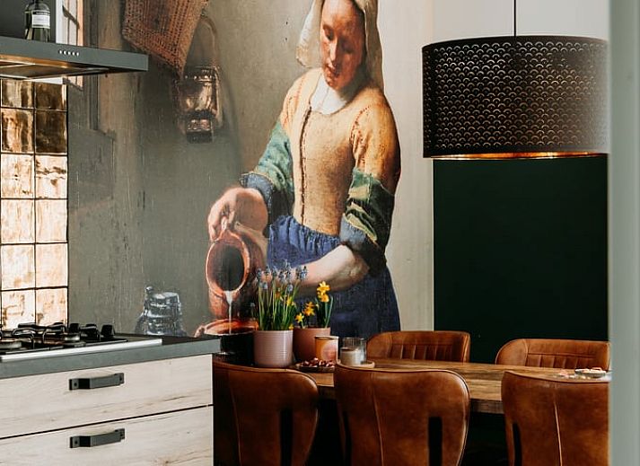 Bright bedroom in Holiday Home in Nunspeet, Veluwe, with a comfortable double bed and modern furnishings.