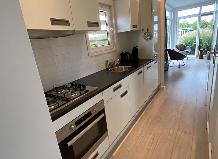 Gezellige zithoek in Chalet in Nunspeet, vakantiehuis op de Veluwe.