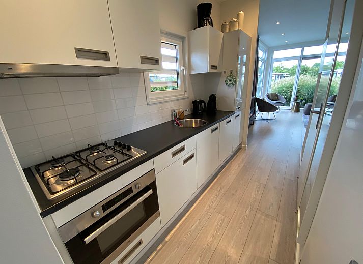 Gezellige zithoek in Chalet in Nunspeet, vakantiehuis op de Veluwe.