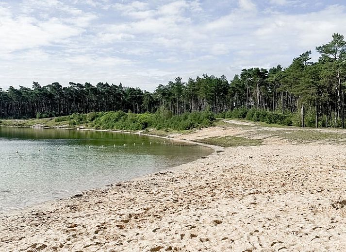 Attractive bedroom in Cottage in Nunspeet, Veluwe, Gelderland with natural decorations and soft bedding.