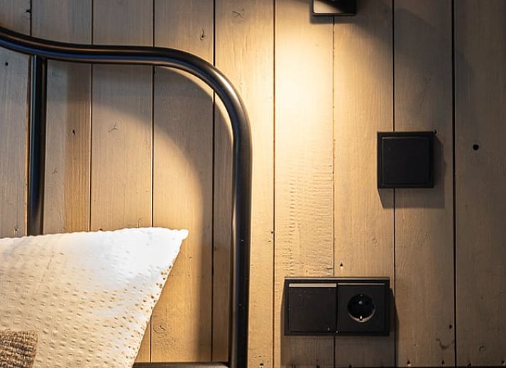 Exterieur van Vakantiehuis in Nunspeet, Veluwe, Gelderland met groene tuin.