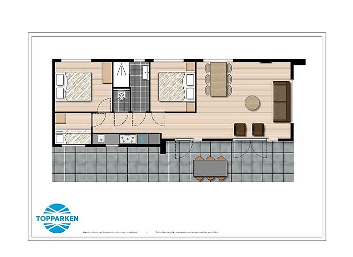 Spezielles Modul-Ferienhaus fuer 5 Personen in Lunteren, Veluwe, Gelderland, mit moderner Einrichtung und gruener Umgebung.