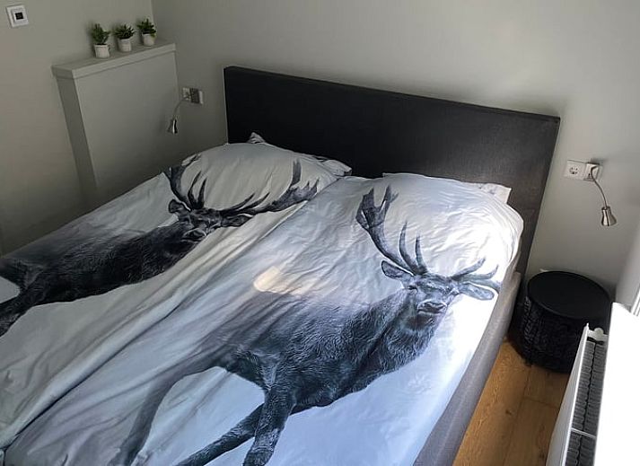 Moderne binnenruimte van vakantiehuisje in Lunteren, Veluwe, Gelderland.