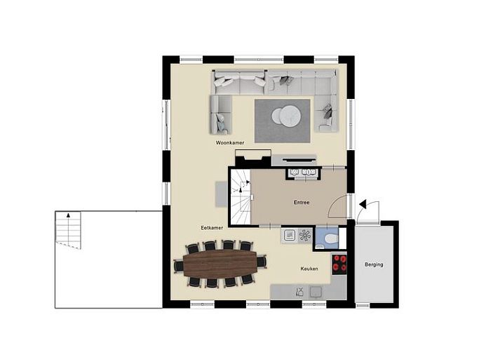 Boshoeve 10 Personen Wellness-Spa-Ferienhaus in Lunteren, Veluwe, Gelderland mit charmantem Aeusseren und gruener Umgebung.